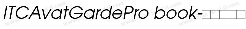 ITCAvatGardePro book字体转换